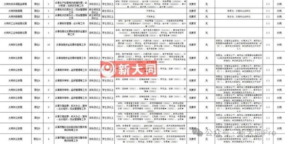 大同政府网官网公开招聘