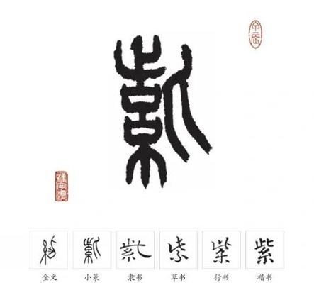 求紫字的篆刻写法