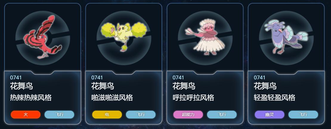 花舞鸟的所有形态