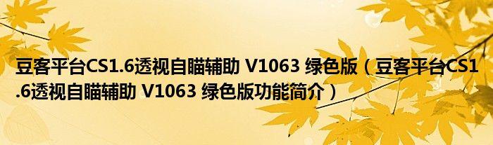 自瞄透视辅助器最新版