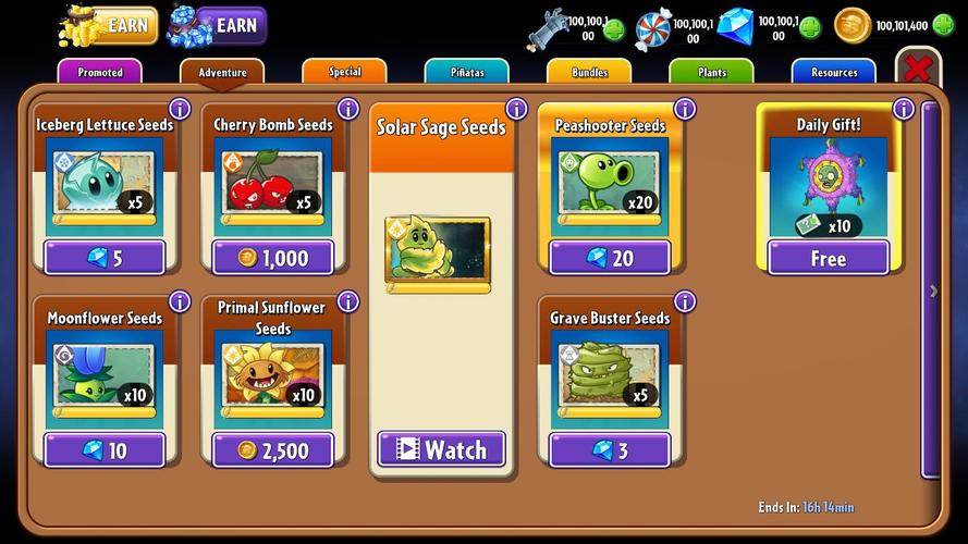 植物大战僵尸2全5阶植物内购版