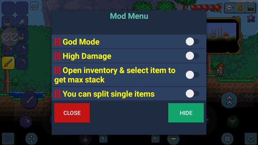 terraria内置mod菜单最新版安卓版特色